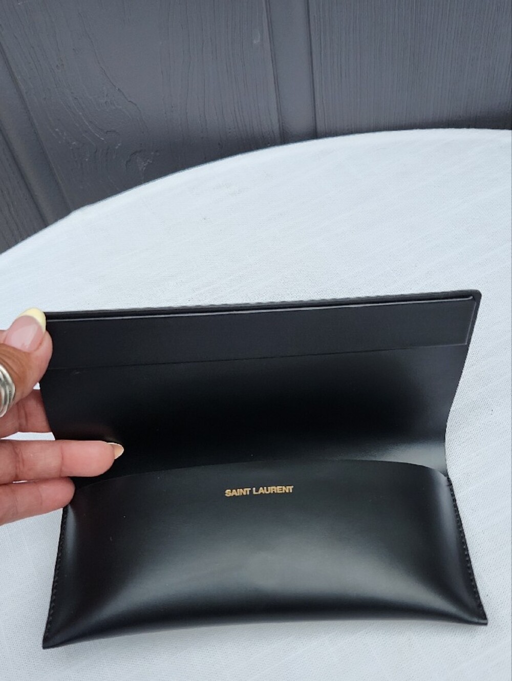 Saint Laurent Black Leather Case Glasses Only - Picture 4 of 4